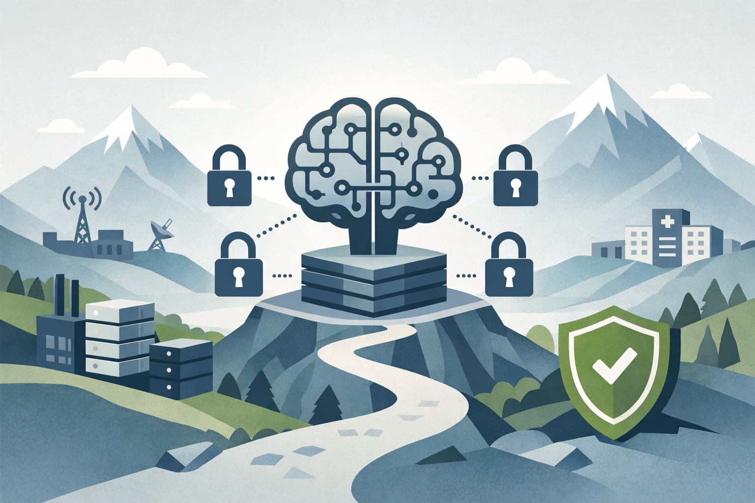 Illustration zum Artikel: Sherpa.ai zeigt, wie daten-souveräne KI in Unternehmen gebaut wird