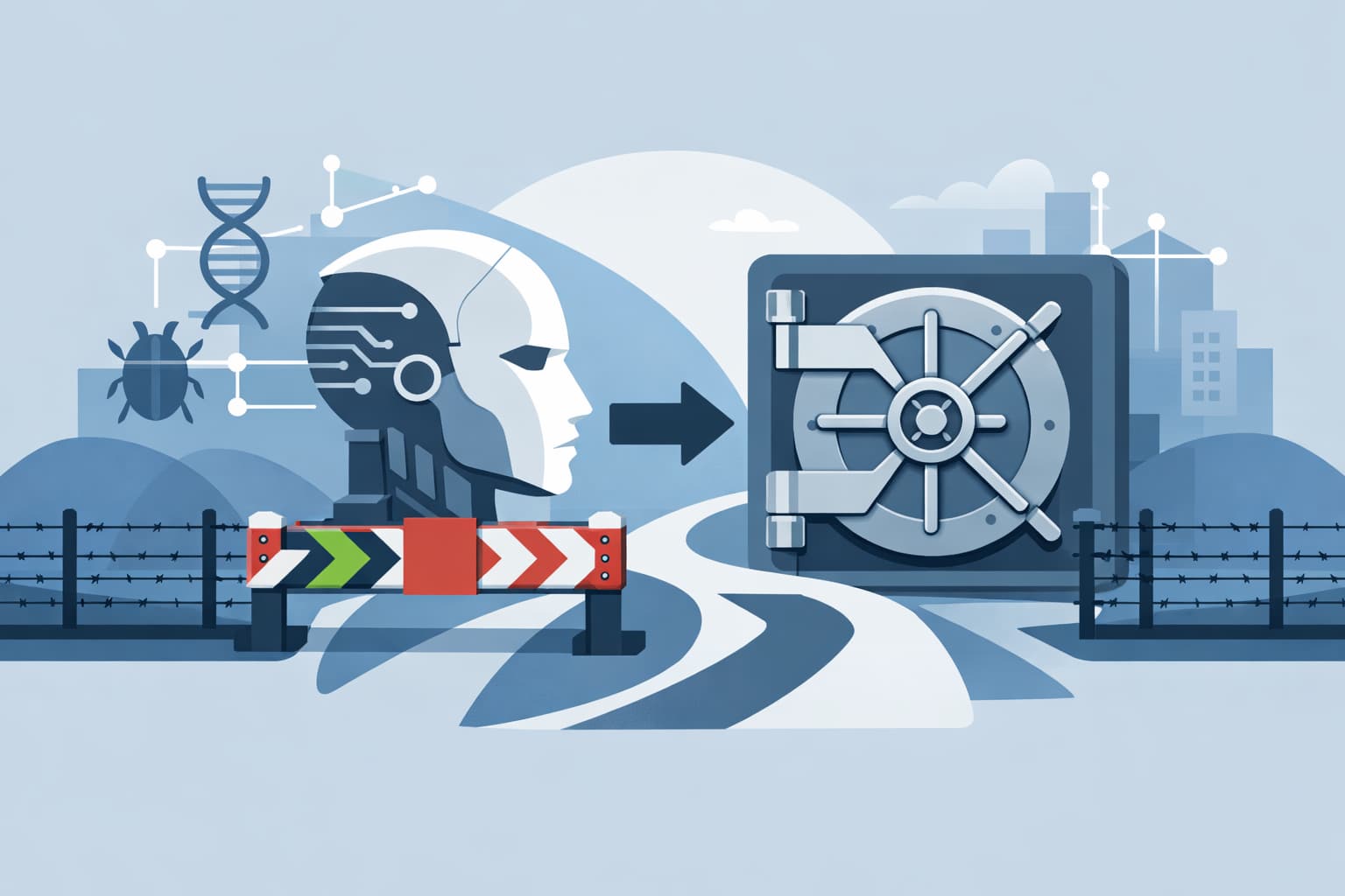 Illustration zum Artikel: Anthropic Fable: Warum strenge Guardrails fuer Security-Teams zum Produktproblem werden