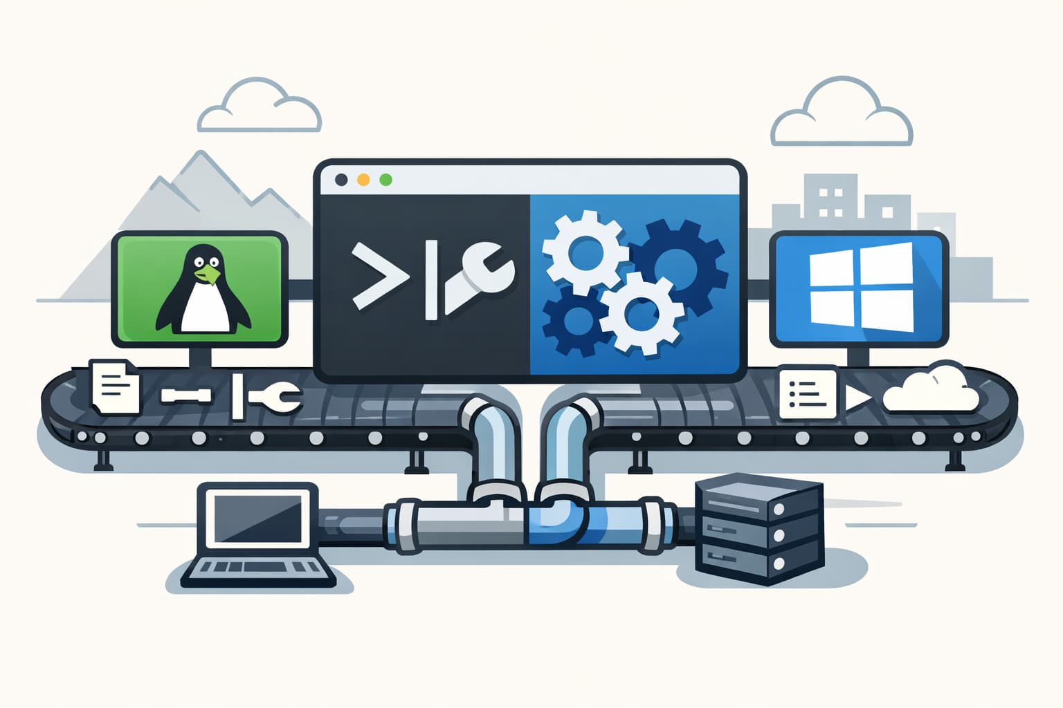 Illustration zum Artikel: Microsoft Coreutils für Windows: was das für Dev-Workflows heißt