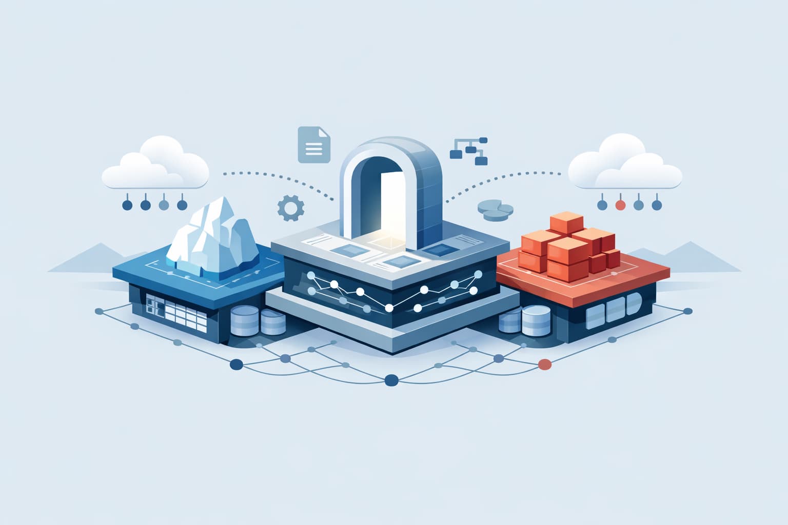 Illustration zum Artikel: Warum offene Datenarchitekturen bei KI jetzt gewinnen