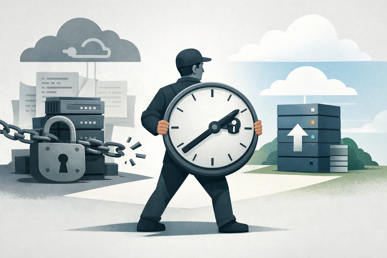 Illustration zum Artikel: Microsoft verschafft Exchange-Admins Aufschub – aber kein Freifahrtschein