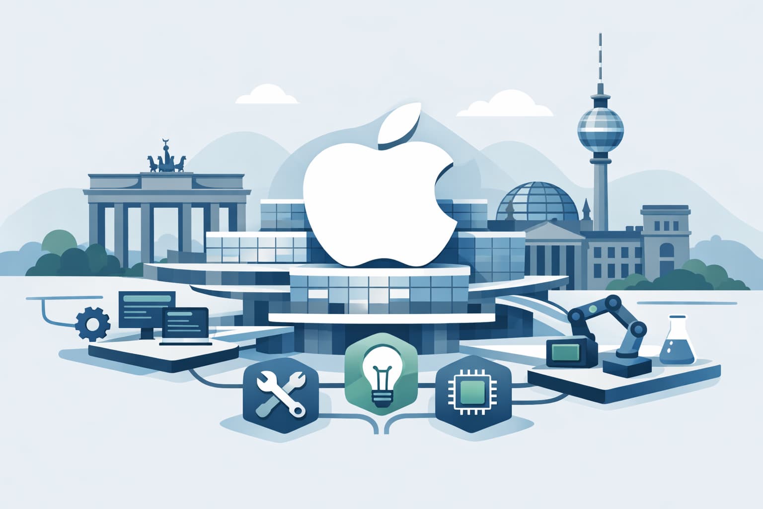 Illustration zum Artikel: Warum Apple Berlin zum Entwickler-Hub macht