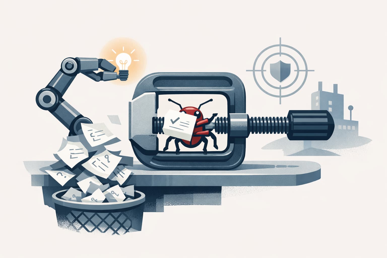 Illustration zum Artikel: GitHub zieht die Bug-Bounty-Schraube an: KI-Slop wird teurer
