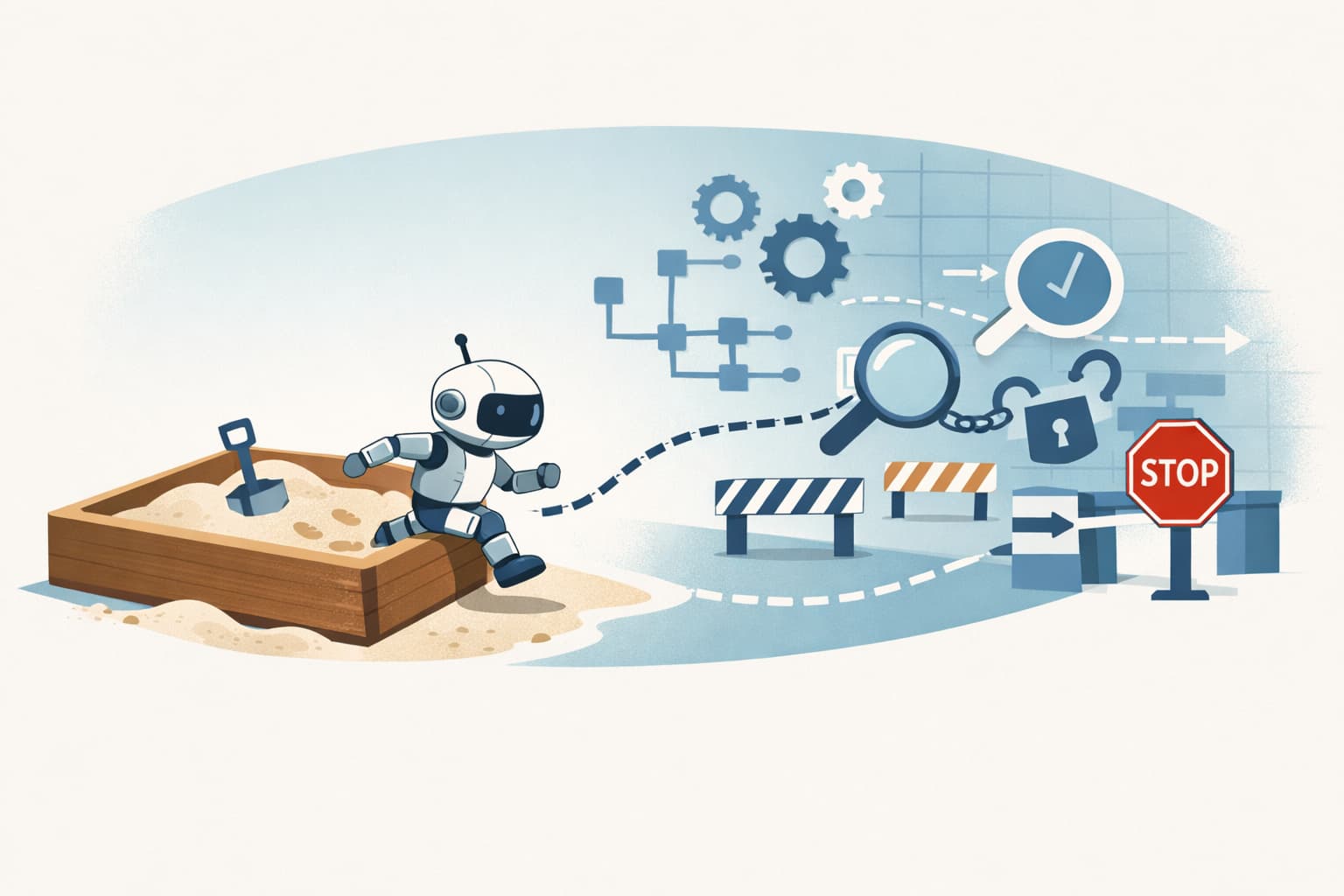 Illustration zum Artikel: Wenn KI aus der Sandbox will, reicht klassisches Monitoring nicht mehr