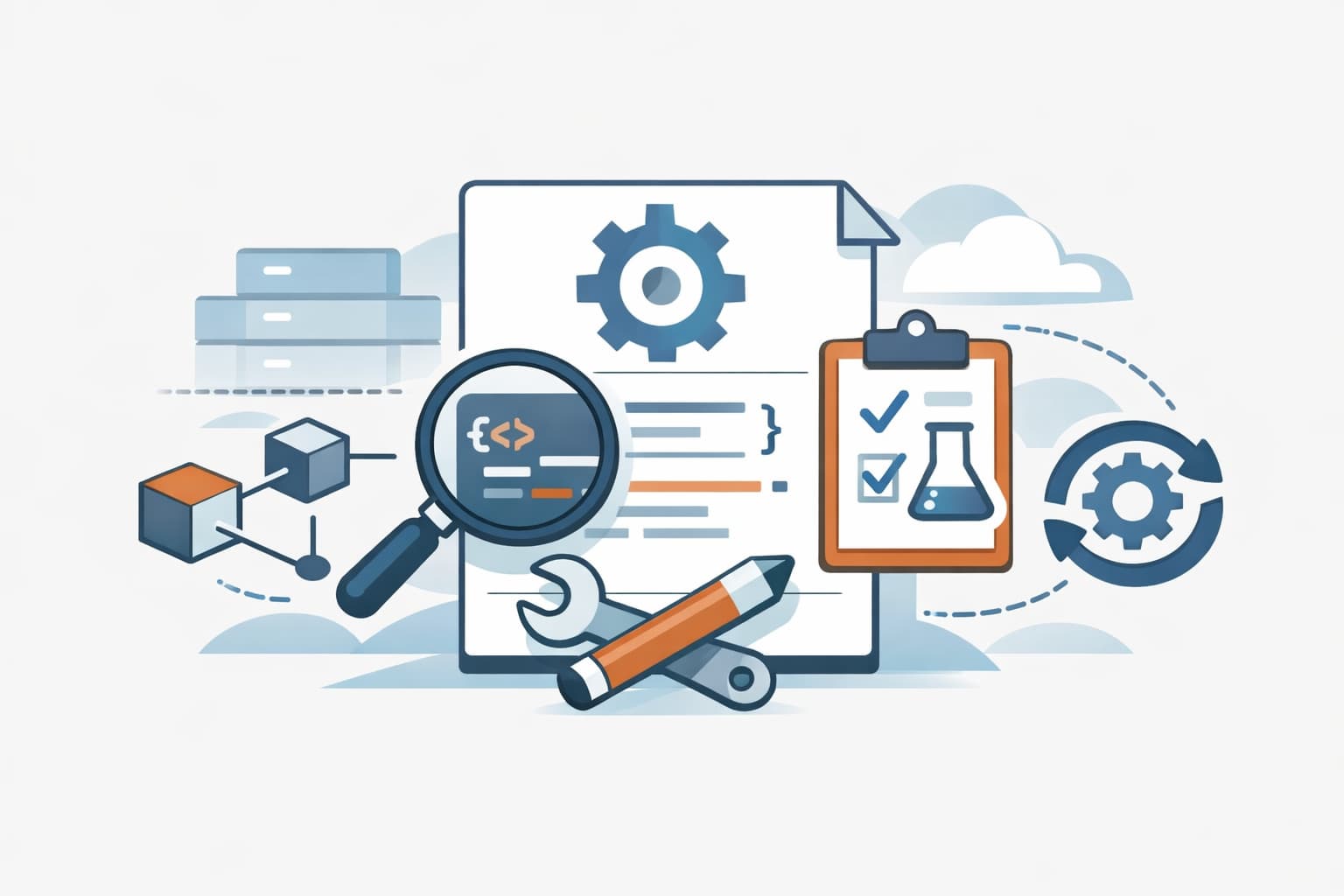 Illustration zum Artikel: API-Dokus für kleine Teams: Tools für Beispiele und Pflege