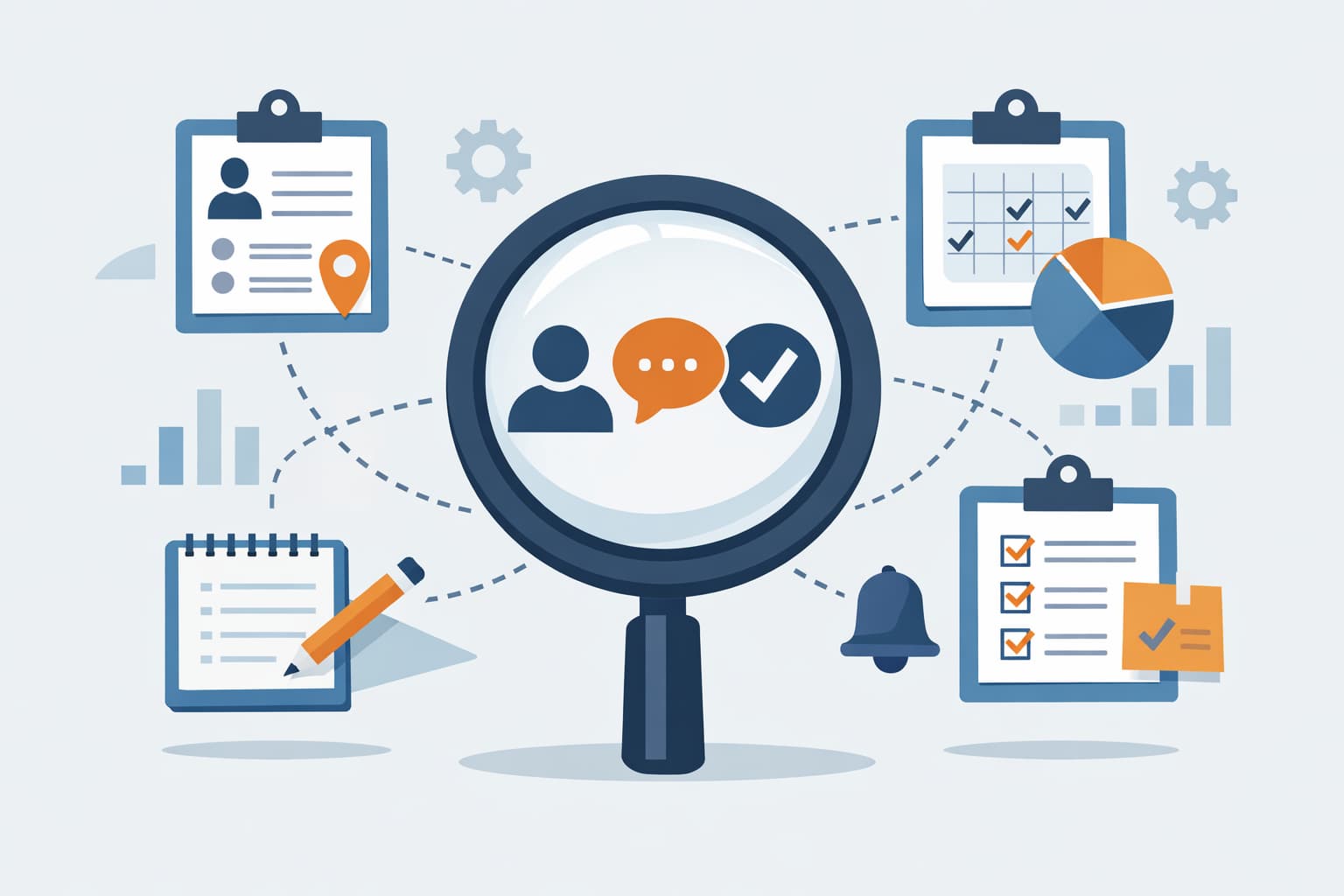 Illustration zum Artikel: Einfache CRM-Tools im Vergleich: Kunden besser im Blick behalten