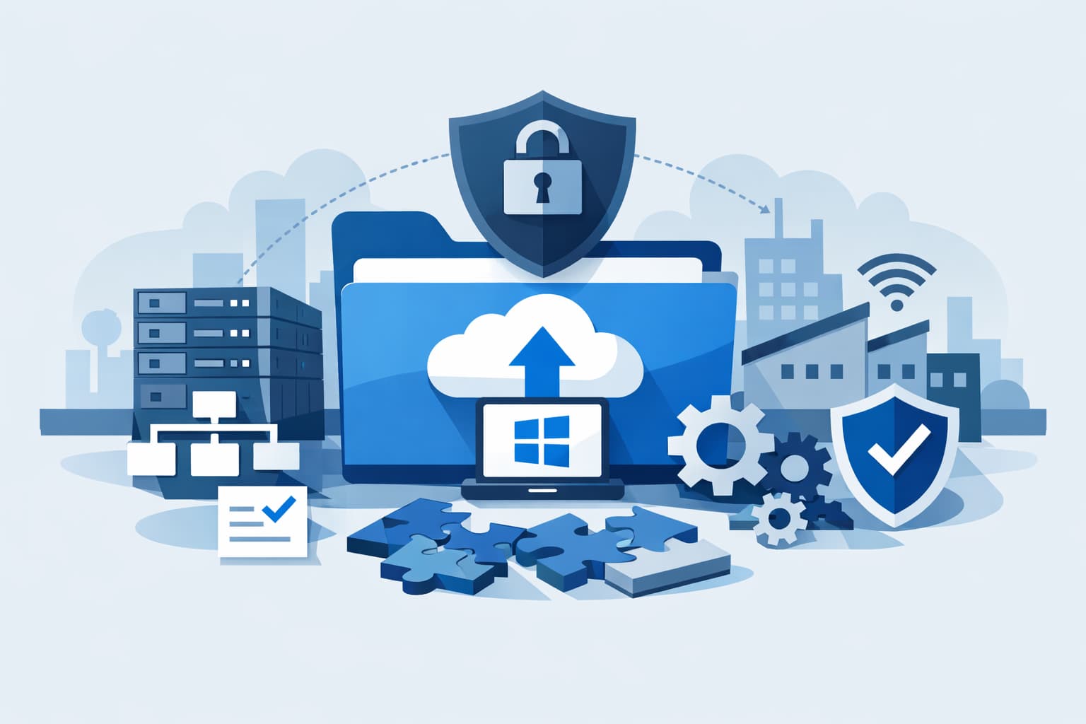 Illustration zum Artikel: Microsoft schaltet Windows-Backup fuer Unternehmen standardmaessig scharf