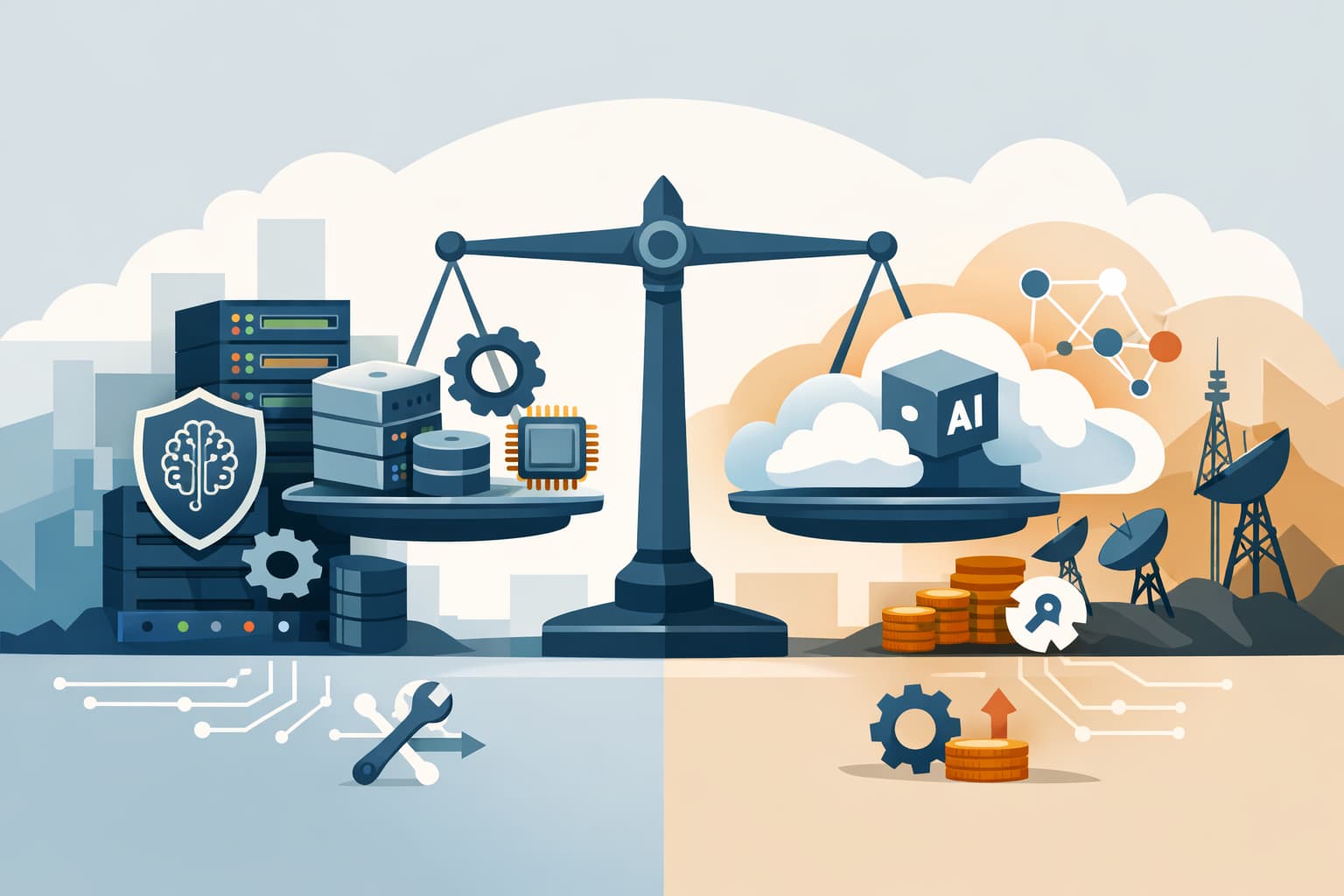 Illustration zum Artikel: KI lokal betreiben: Wann sich der Verzicht auf die Cloud lohnt