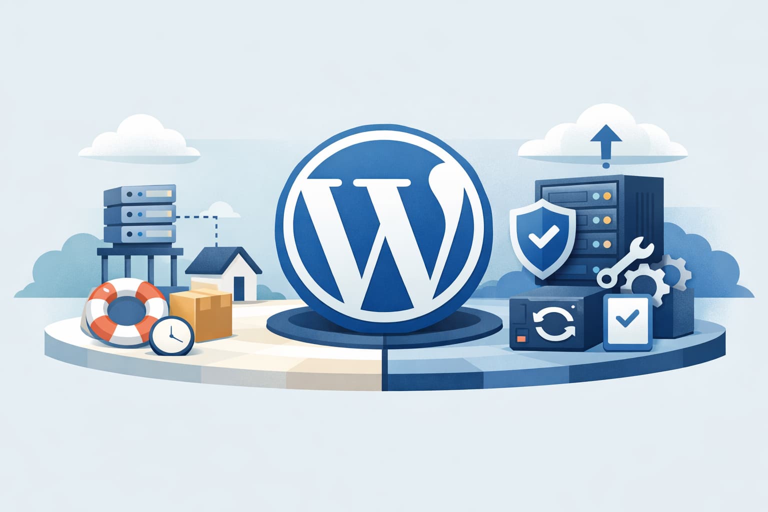 Illustration zum Artikel: Welches Hosting passt zu deiner WordPress-Seite?