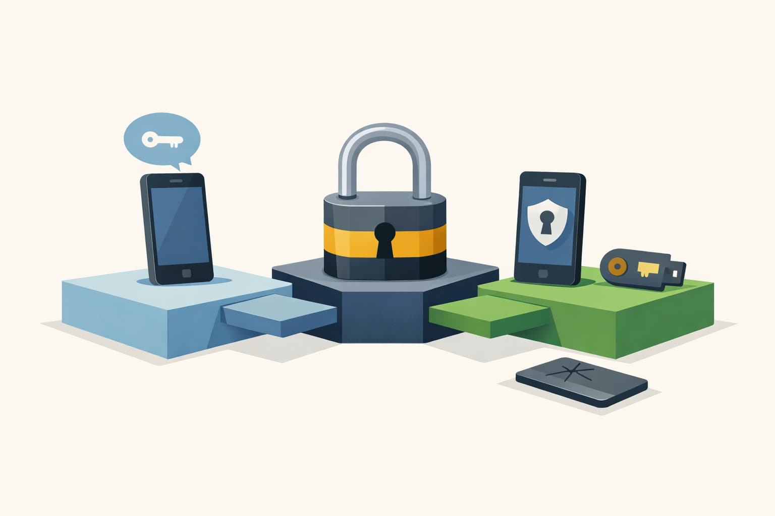 Illustration zum Artikel: 2FA per App oder SMS: Was für dich einfacher und sicherer ist