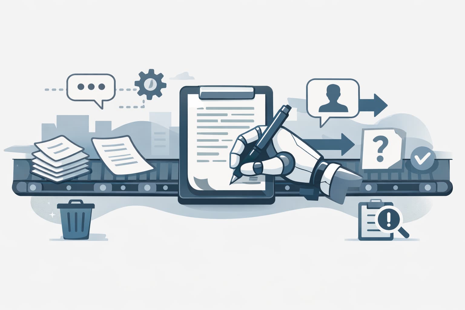 Illustration zum Artikel: Mehr als 40 Prozent der LinkedIn-Posts sind KI-generiert: Was das für B2B-Kommunikation bedeutet