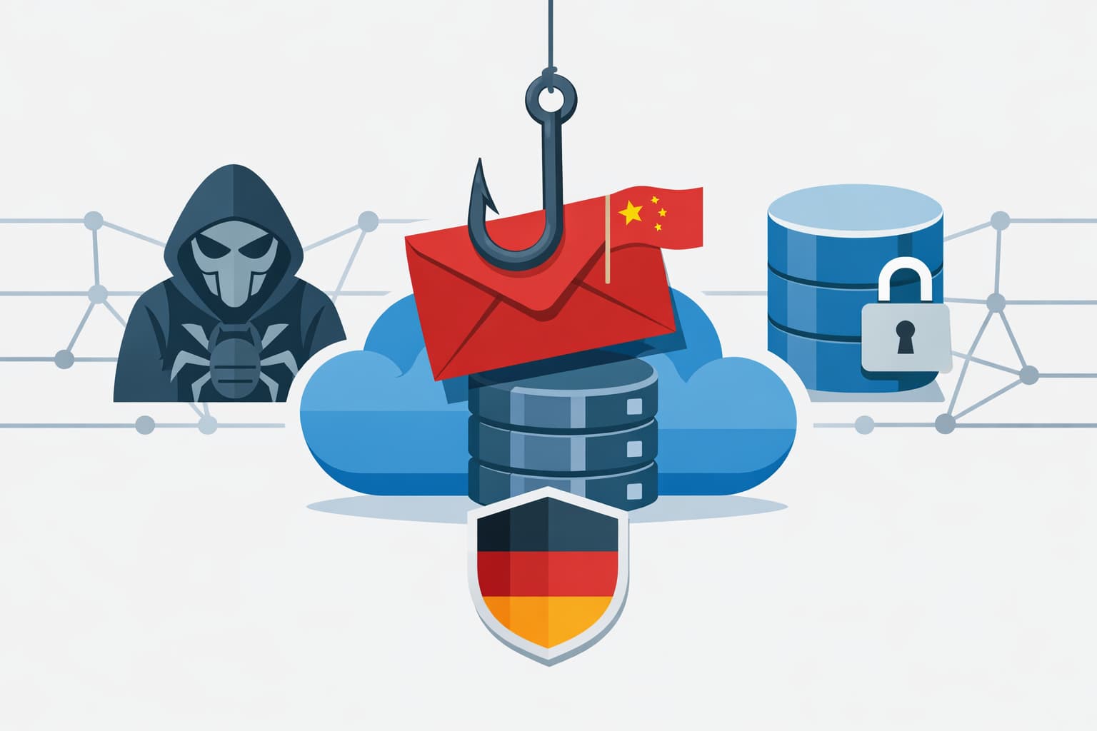 Illustration zum Artikel: China-linked Spear-Phishing mit Azureveil: das Angriffsmuster in einem Satz